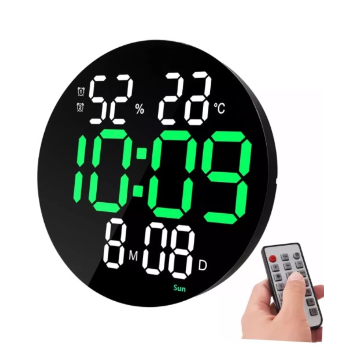 Miniatura 5 de Reloj redondo digital de pared